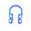 100 pezzi clip porta-rotolo di cotone blu compatto 13