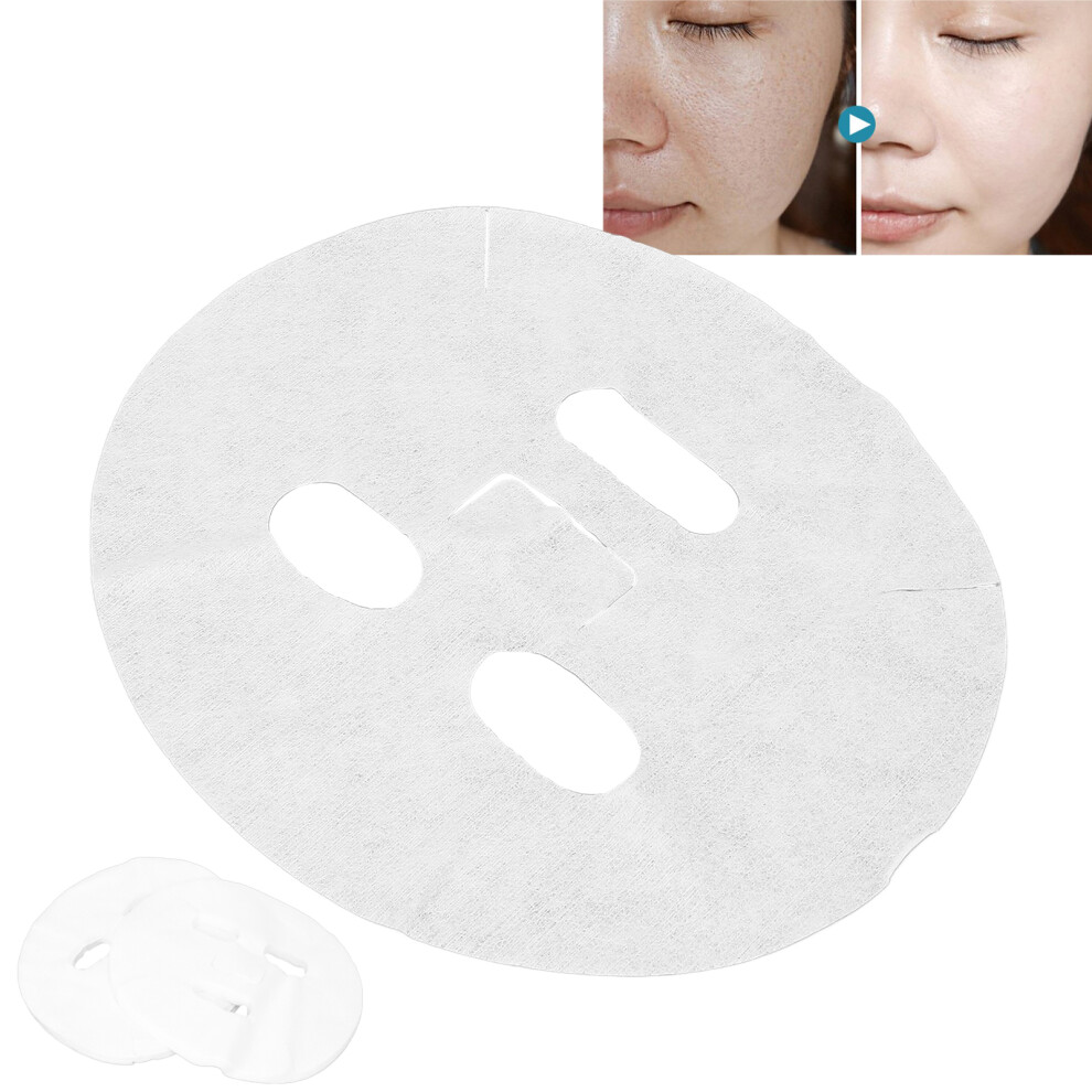 50pcs Facial Mask Paper Home Beauty Salon DIY Disposable Cotton Facial Mask Paper Sheet for Wet Compress
