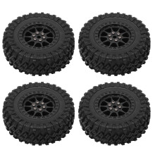 4 pièces MN D90 D91 D99S 70x24mm pneus RC noirs