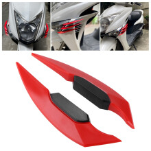 Winglets in ABS rosso per motocicletta - Coppia aerodinamica