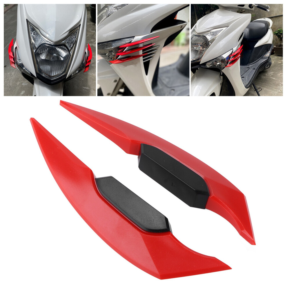 Pair Motorcycle Winglets Aerodynamic Wing Universal Motorbike Accessories For Electric Bike Atv Utva Pair Of Red 3031322007757