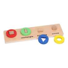 Puzzle impilabile di geometria per bambini piccoli in legno di tiglio 3+