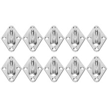Crochets à plaque d’œil en acier inoxydable à haute résistance, lot de 10, boucle fixe marine, Ø 5 mm