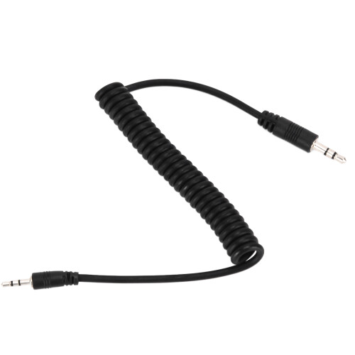 2 pièces 3,5 mm C1 Sync câble spiralé noir 30-80 cm 70D 2