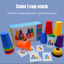 Children Stacking Cups Quick Stacks Cups Sports Speed Training Game Classic Interactive Challenge Competition Party Toy