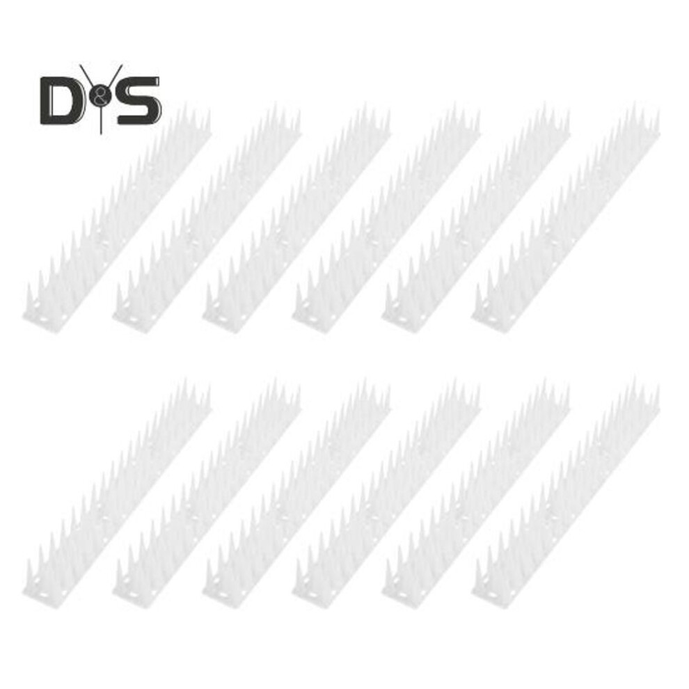 (transparent) 12 Pcs Bird Prevention Spikes Weatherproof Outdoor Birds Deterrent Device Balcony Window Sill Anti-bird Spikes For Home Garden Courtyard
