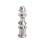 1 piston de frein en titane Modèle A/B/C, 8x5 cm argent 8