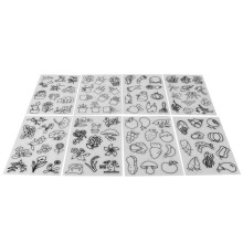 Ensemble de feuilles thermorétrécissantes 8 pièces motif fruits et légumes BOPS