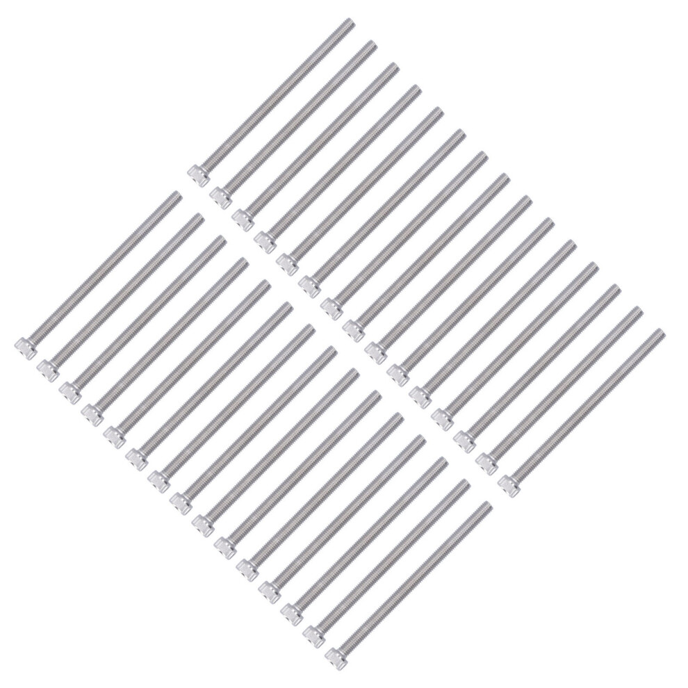 30Pcs M5 Cylindrical Head Hex Socket Half Tooth Screw A2 Stainless Steel Hex Head Half Tooth Screws Screw Kit 9421322009754