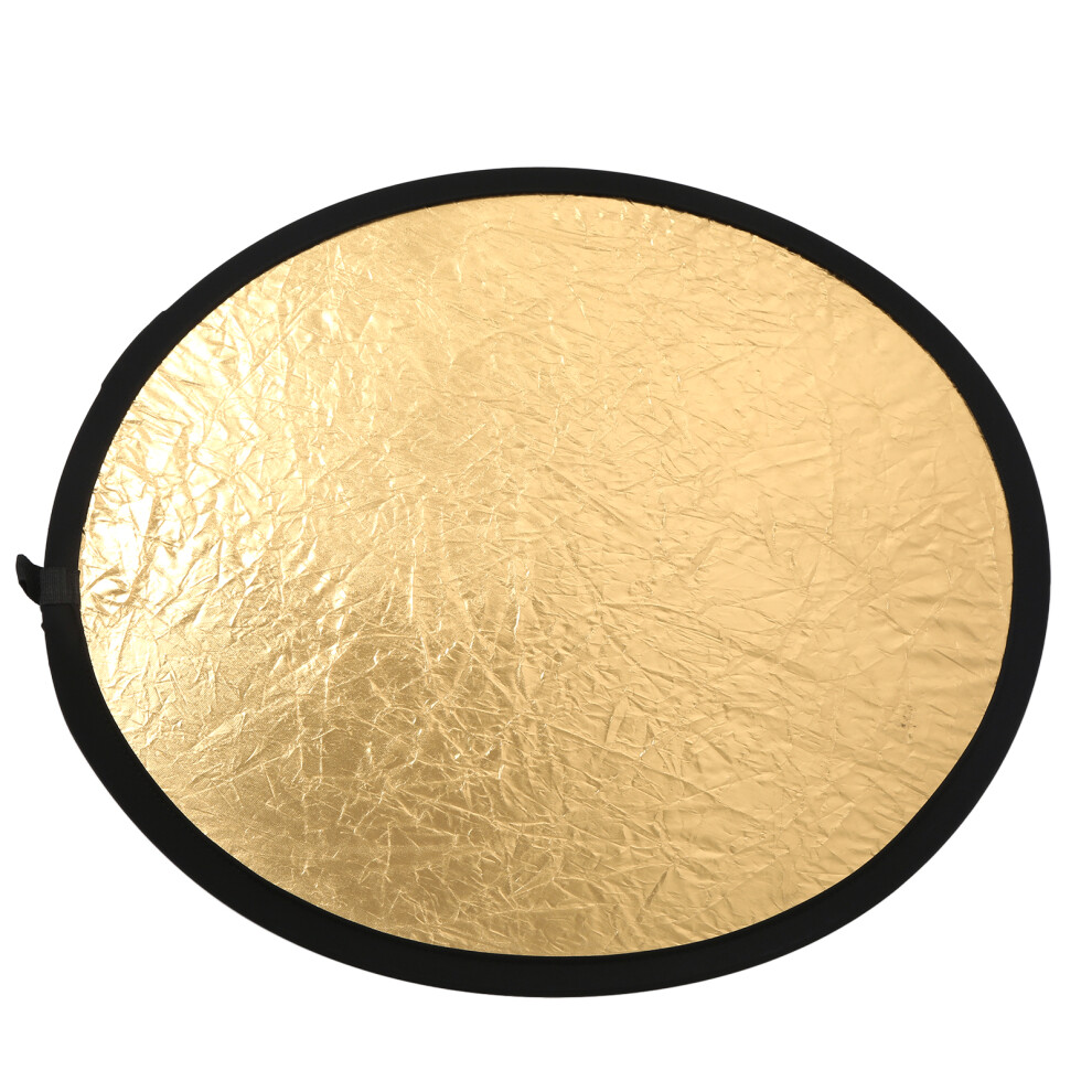 60Cm / 23.6In 2 In 1 Photography Lighting Reflector Portable Collapsible Photo Studio Reflector With Carrying Baggold And Silver 7891322009979