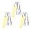 3 pezzi Sax Swab Microfiber Tube Giallo + Blu Scuro 8