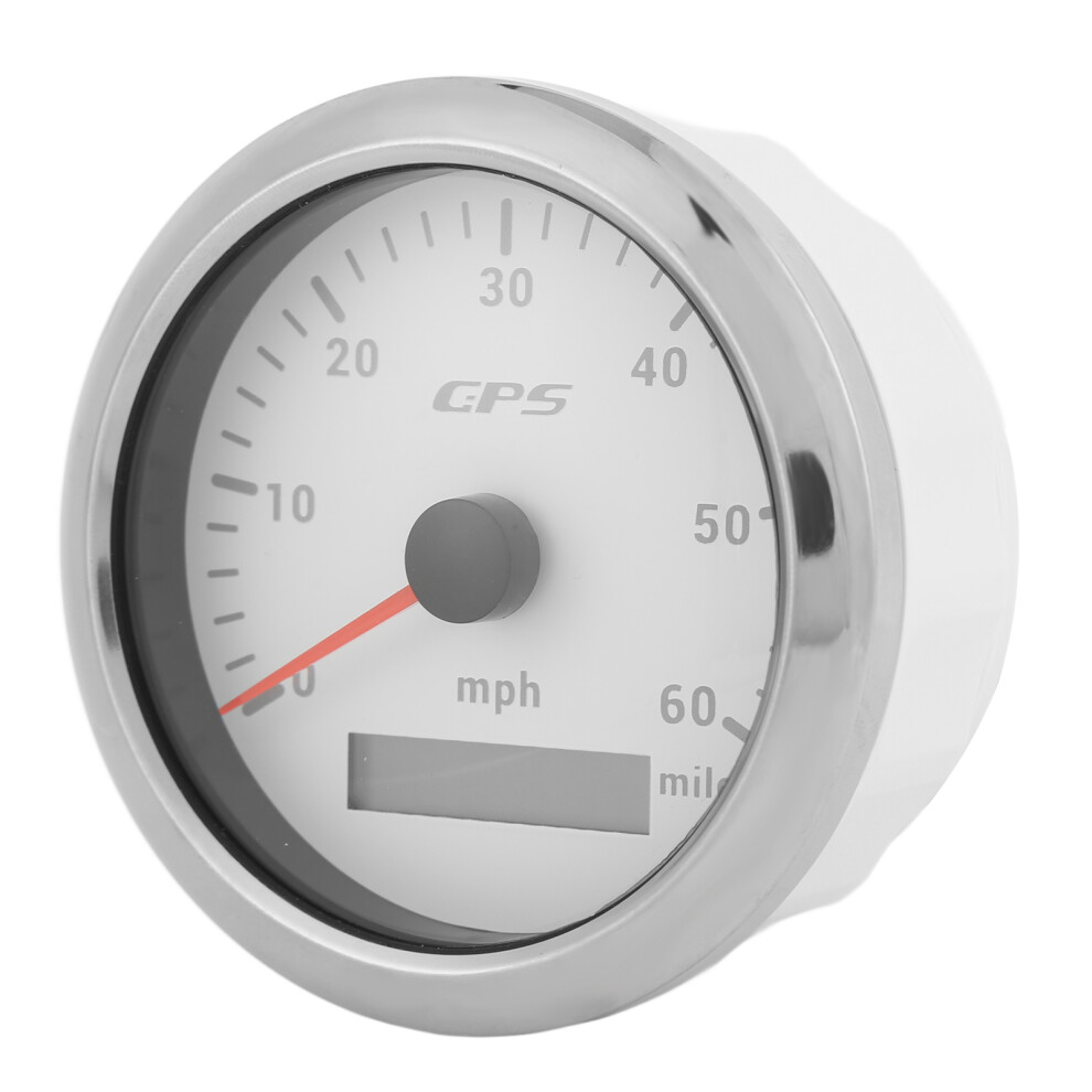 85Mm/3.35In Gps Speedometer Gauge 0-60Mph/H Lcd Display With Adjustable Backlight For Rvs Boats 9Â32V Dcwhite 4021322011075