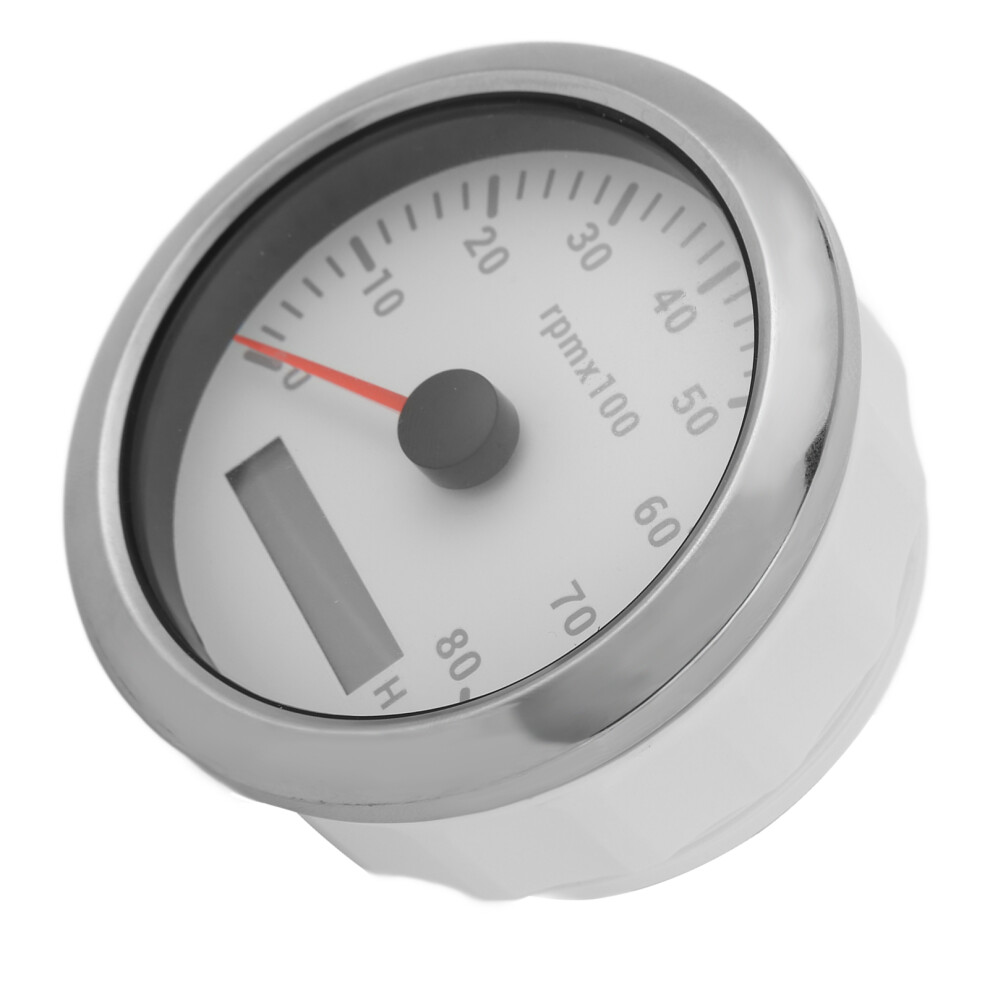 85Mm 0Â8000Rpm Tachometer 7 Colors Backlight Ip67 Waterproof Pointer Type For Boat Marine Rv 9Â32Vwhite 4991322011118