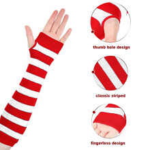4 paia di manicotti per braccia in maglia natalizia 31x9 cm (12,4x3,5 pollici)