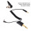 2 pièces de câble de synchronisation PC 3,5 mm noir 30-80 cm verrou à vis 4