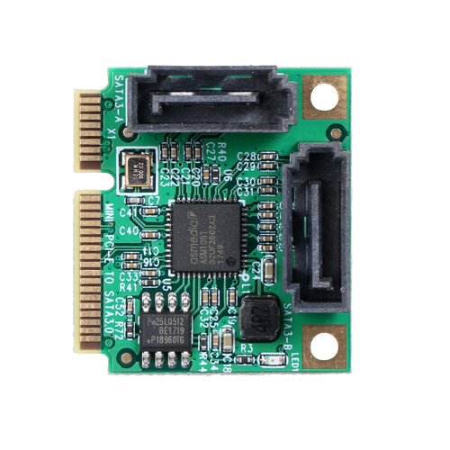 Mini PCIe a SATA3 ASM1061 2xSATA3 3x2.6x0.9cm Nero 1