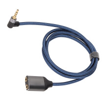 Cavo audio da 3,5 mm maschio a 2 femmine, 1 m/3,3 ft blu