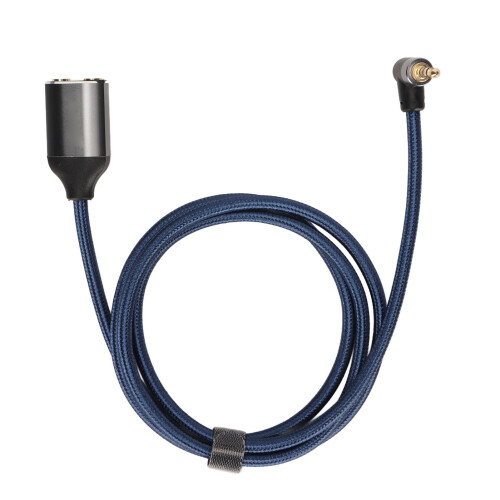 3,5 mm macho a 2 hembra, 1 m (3,3 ft), azul, cable en ángulo recto 1