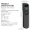 Termometro frontale a infrarossi in ABS, nero, 42 g, 3-5 cm 10