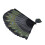 Abanico plegable de bambú Black Bones Peacock 38x21.5cm 16