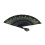 Abanico plegable de bambú Black Bones Peacock 38x21.5cm 8
