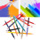 Crayons de couleur hexagonaux à double pointe 24 couleurs 14