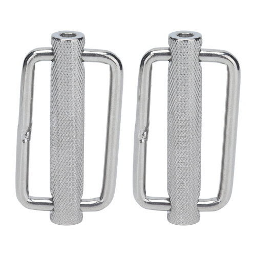 2 piezas de hebilla deslizante rectangular de acero inoxidable 316 de 50 mm 1