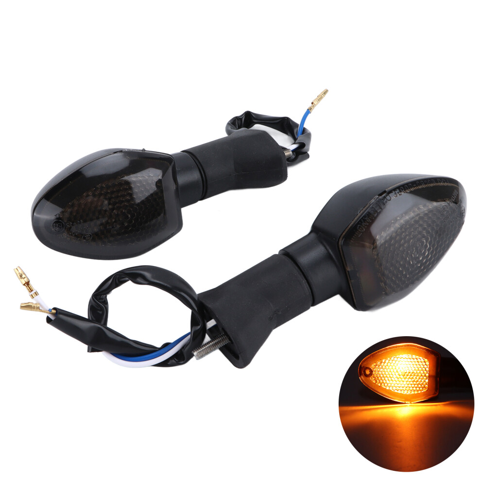 2Pcs Turn Signal Flasher Indicator Blinker Motorcycle Accessories Replacement For Suzukidark Light/Brown 3281322021394