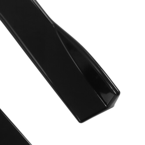 2pcs Car Universal Rear Bumper Lip Diffuser Splitter Side Skirt Canard Protector with Installing ScrewsGlossy Black 2