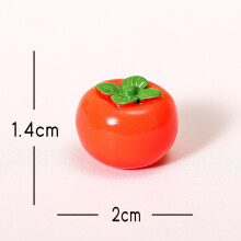 (Persimmon) Simulate Strawberries Fruits Tomatoes Persimmons Resin Ornaments For Hobby Gift