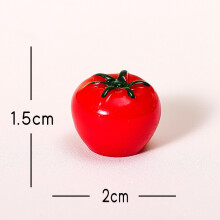 (Large Tomato) Simulate Strawberries Fruits Tomatoes Persimmons Resin Ornaments For Hobby Gift