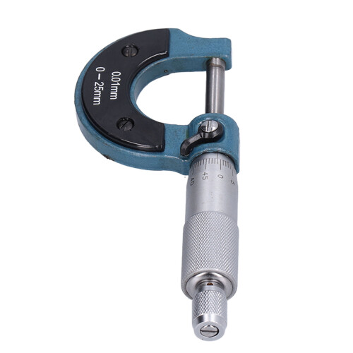 Micrometro esterno 0-25 mm, 0,01 mm, Strumento argentato 2
