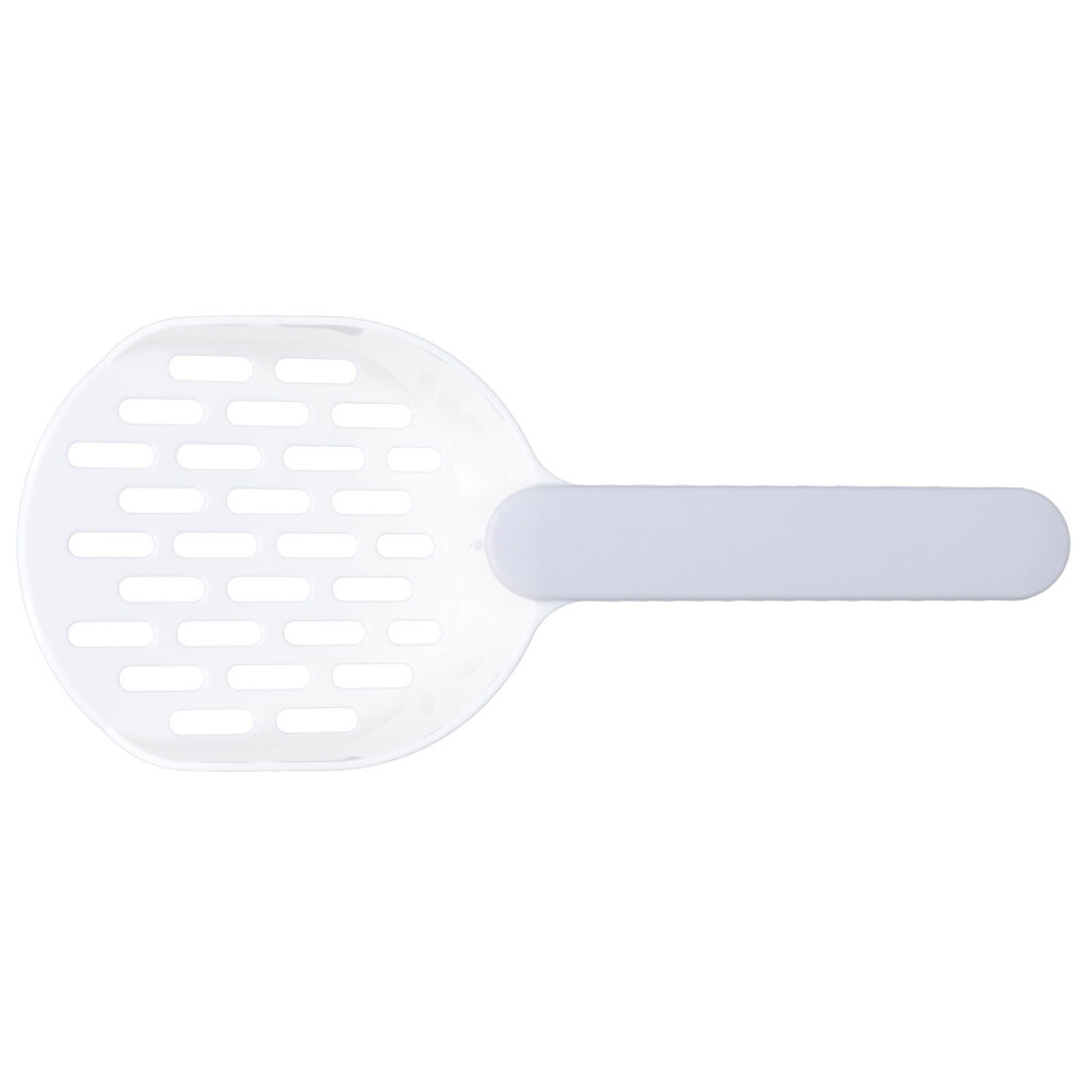 Cat Litter Scoop Plastic Thickened Kitty Litter Sift Shovel for Small Pet Litter Boxes CleaningWhite Gray
