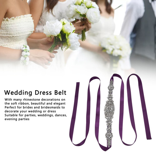 Modello: cintura di strass, 55 g, 2,6 m, viola 2