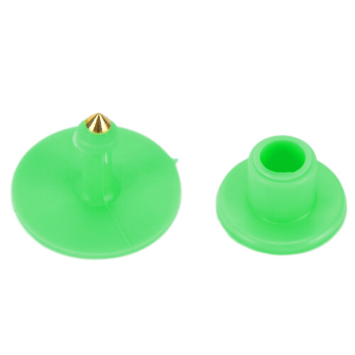 Etichetta auricolare rotonda 100 pezzi verde Dimensione: rotonda TPU+Rame 2