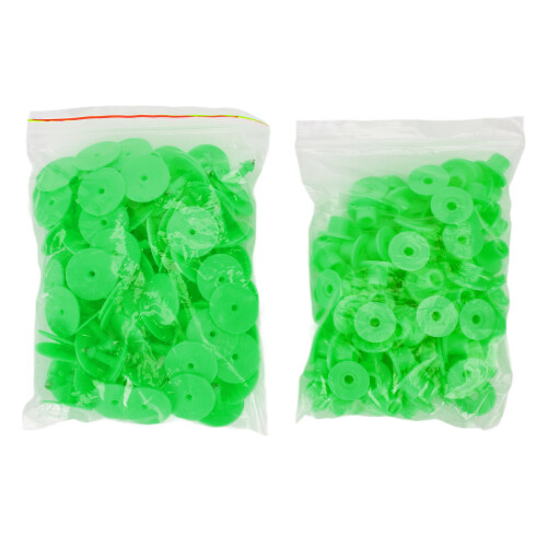 Etichetta auricolare rotonda 100 pezzi verde Dimensione: rotonda TPU+Rame 1
