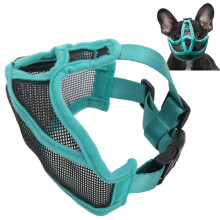 Museruola per cani anti-morso in mesh regolabile per bulldog dal muso corto traspirante