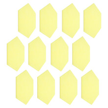 12 Stück Gelbe Hexagonale Akustik-Schaumstoffplatten Wand-Schalldämmkeile Schallabsorption
