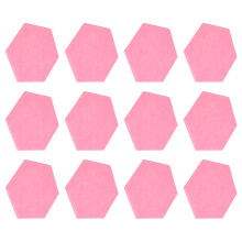 Pannelli fonoassorbenti acustici 12 pezzi rosa cunei esagonali da parete
