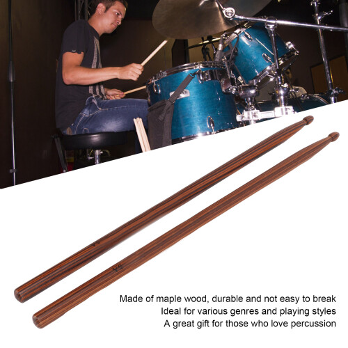 2 baquetas de arce 5A color madera para jazz 2