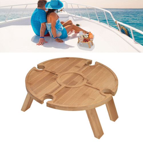 Mini Wooden Picnic Table for Wine