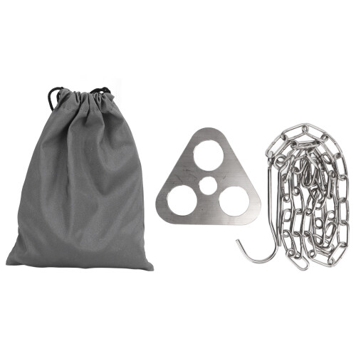 Gancio tripode in acciaio inossidabile, Argento, Disco 10,59,7 cm 1