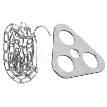 Gancio tripode in acciaio inossidabile, Argento, Disco 10,59,7 cm