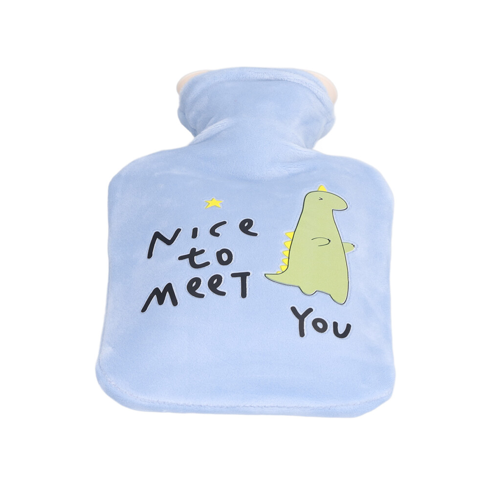 1000ml Hot Water Bottle Thicken Leakproof Warm Water Bag Hand Warmer Feet Warmer for Pain Relief WinterBlue