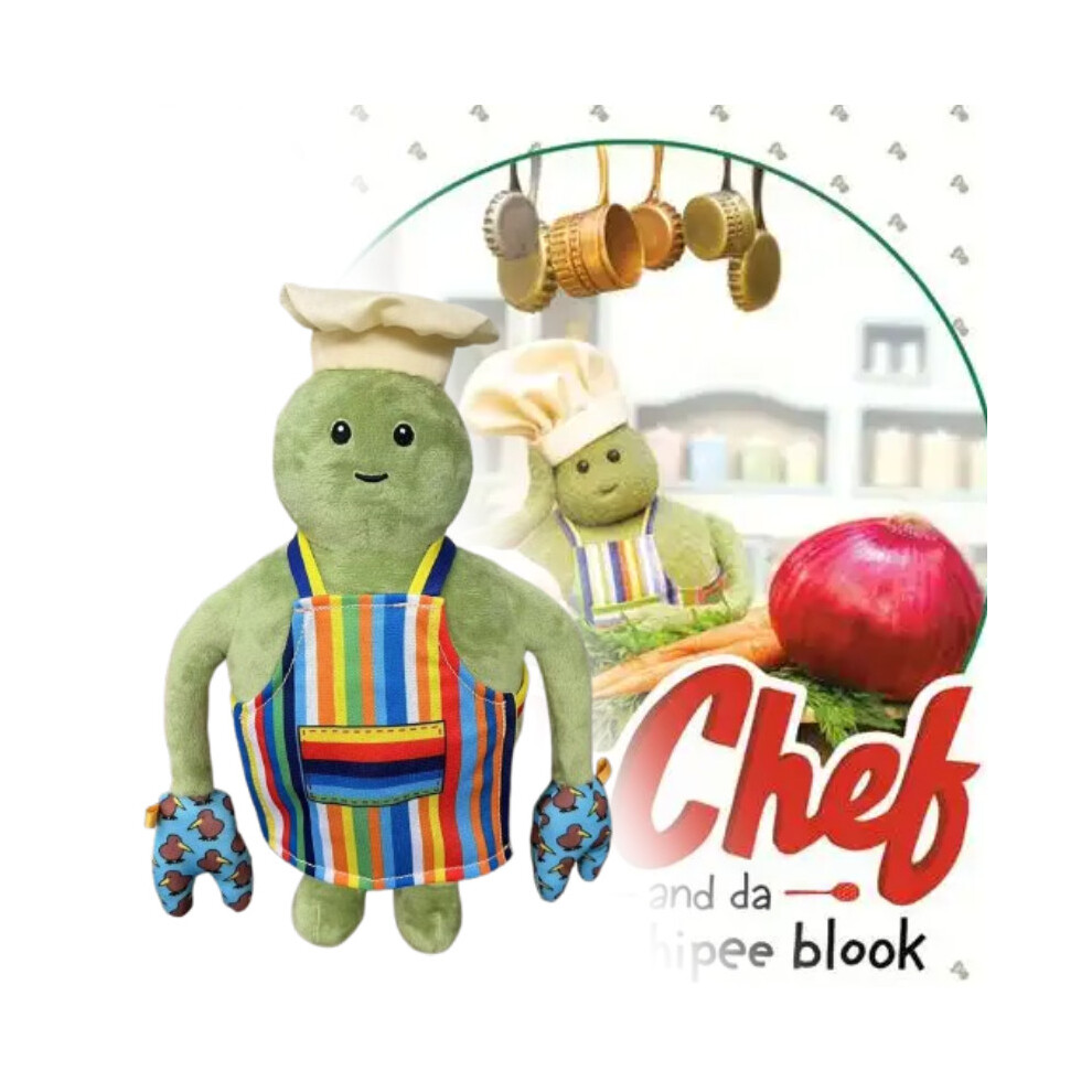 The Chef Tiny Show Plush Toy - 28cm Green Crystal Plush Cartoon Character for Cuddling & Display