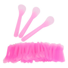 100 piezas espátula desechable de 12,6 cm rosa translúcido