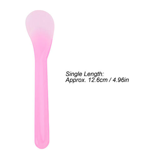 100 piezas espátula desechable de 12,6 cm rosa translúcido 2