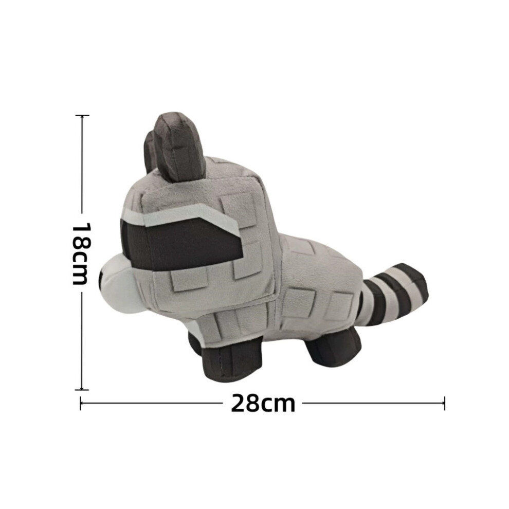 ( Raccoon) Roblox Grow A Garden Raccoon Fox Dragonfly Bee Plush Toy Stuffed Animal Doll Gray