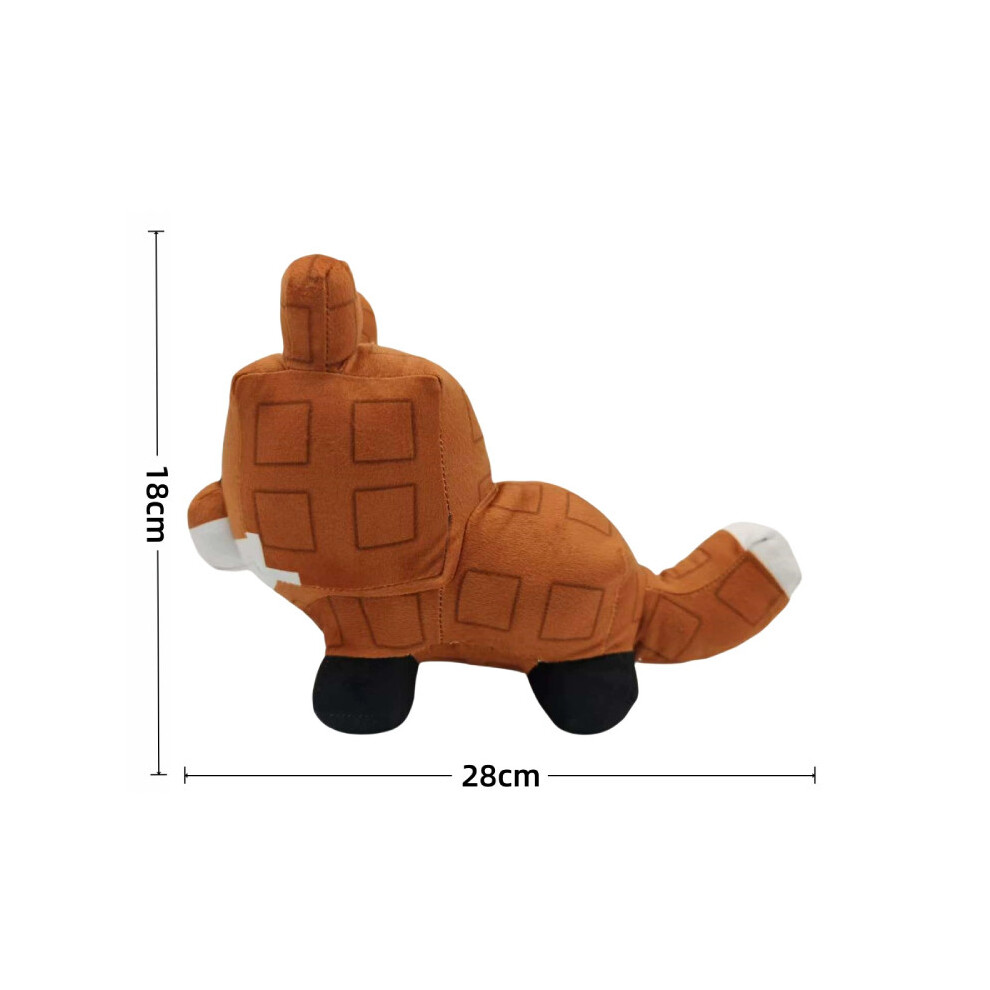 ( Fox) Roblox Grow A Garden Raccoon Fox Dragonfly Bee Plush Toy Stuffed Animal Doll Brown
