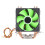 Ventilateur CPU double 90 mm, 4 caloducs, 3 broches, vert, 38CFM 14